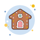 gingerbread house icon