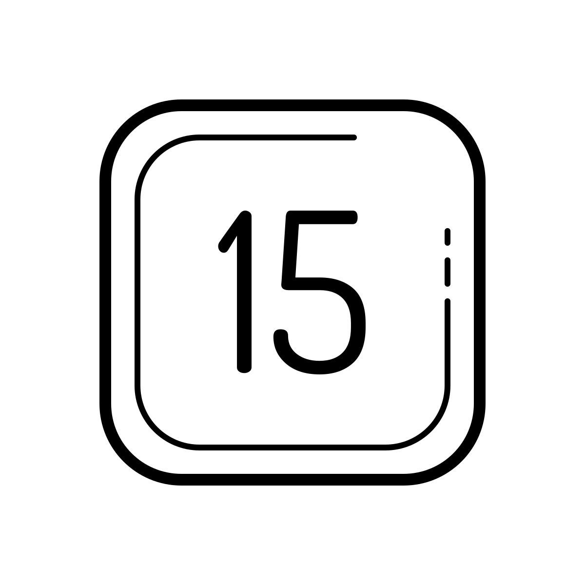 outline hand drawn style 15 icon