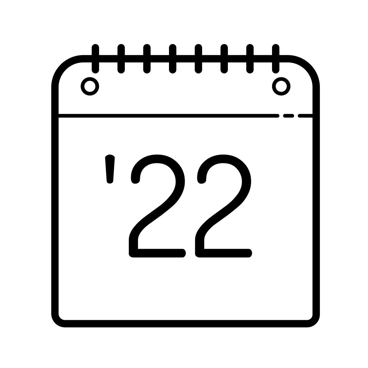 outline hand drawn style 2022 icon