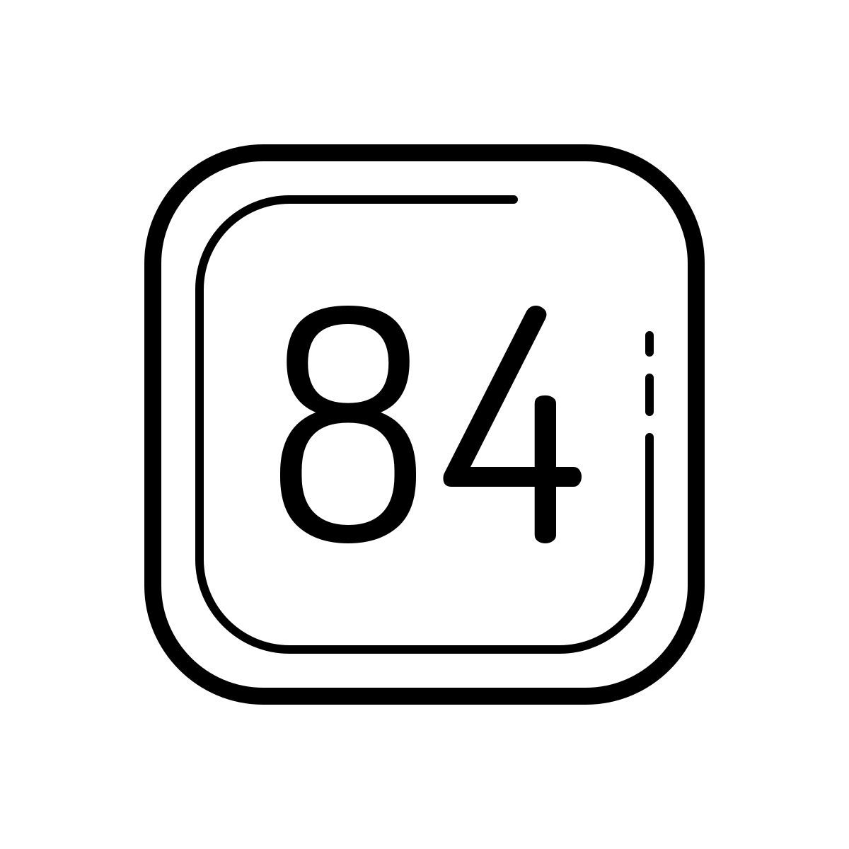 outline hand drawn style 84 icon