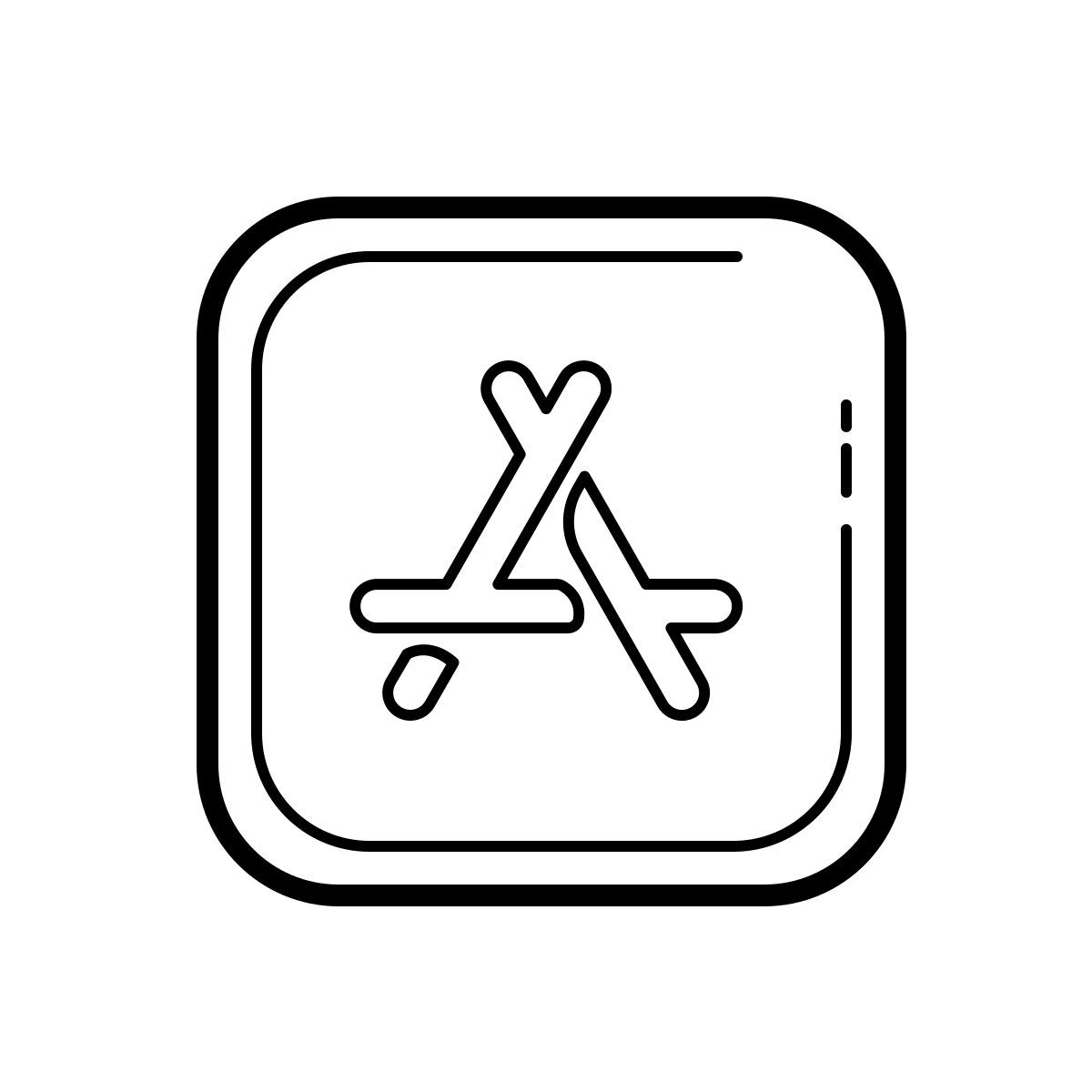 outline hand drawn style 苹果应用程序商店 icon