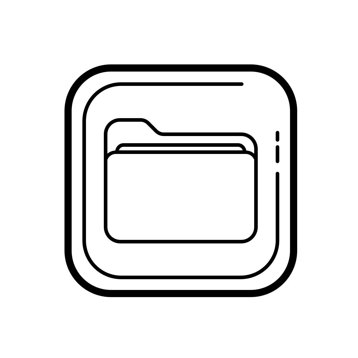 outline hand drawn style files icon