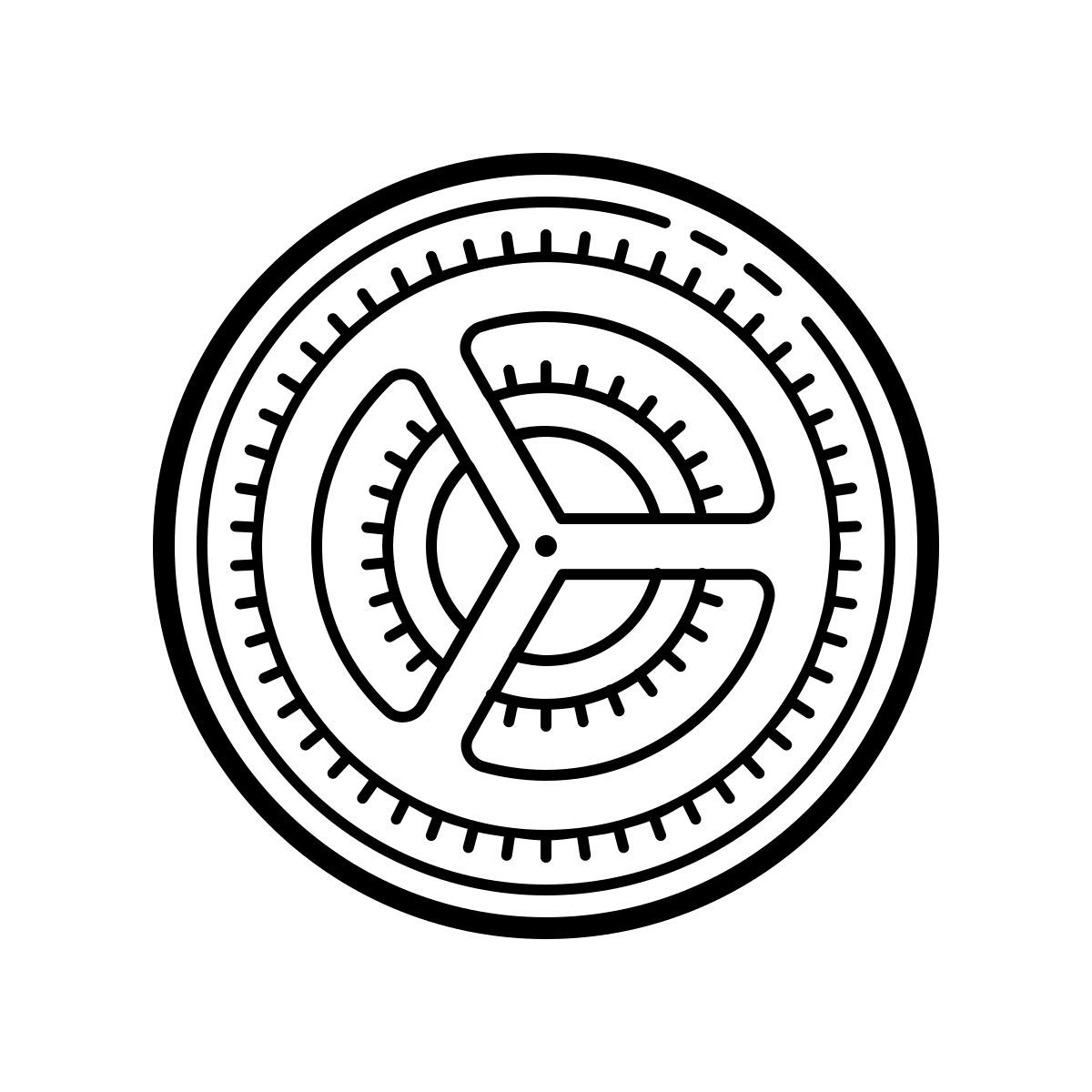 outline hand drawn style settings icon