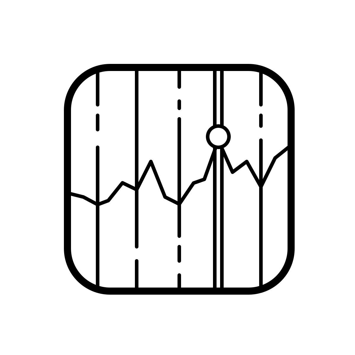 outline hand drawn style trading icon