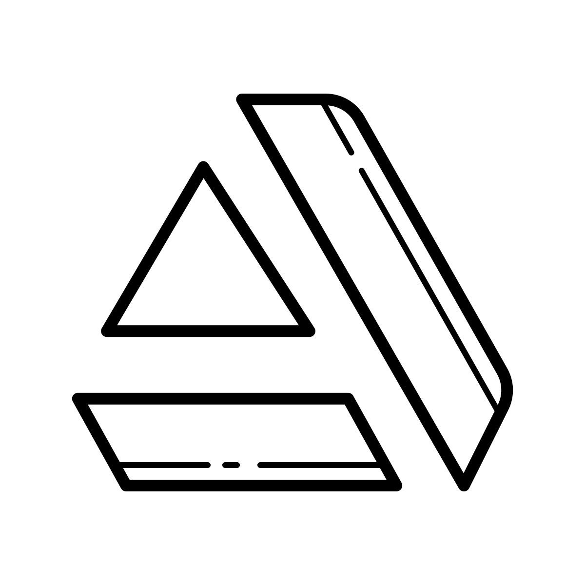 outline hand drawn style artstation icon