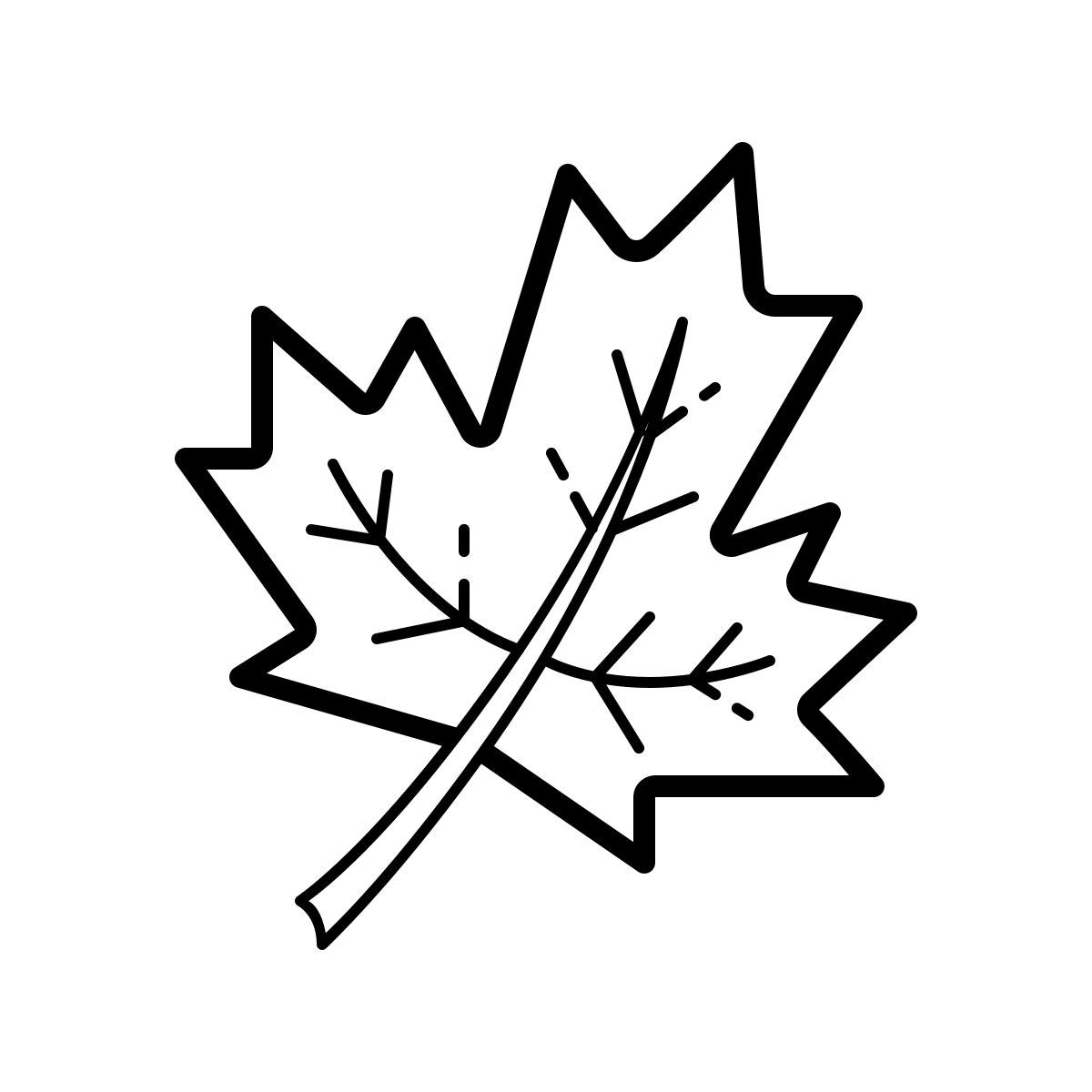 outline hand drawn style autumn icon