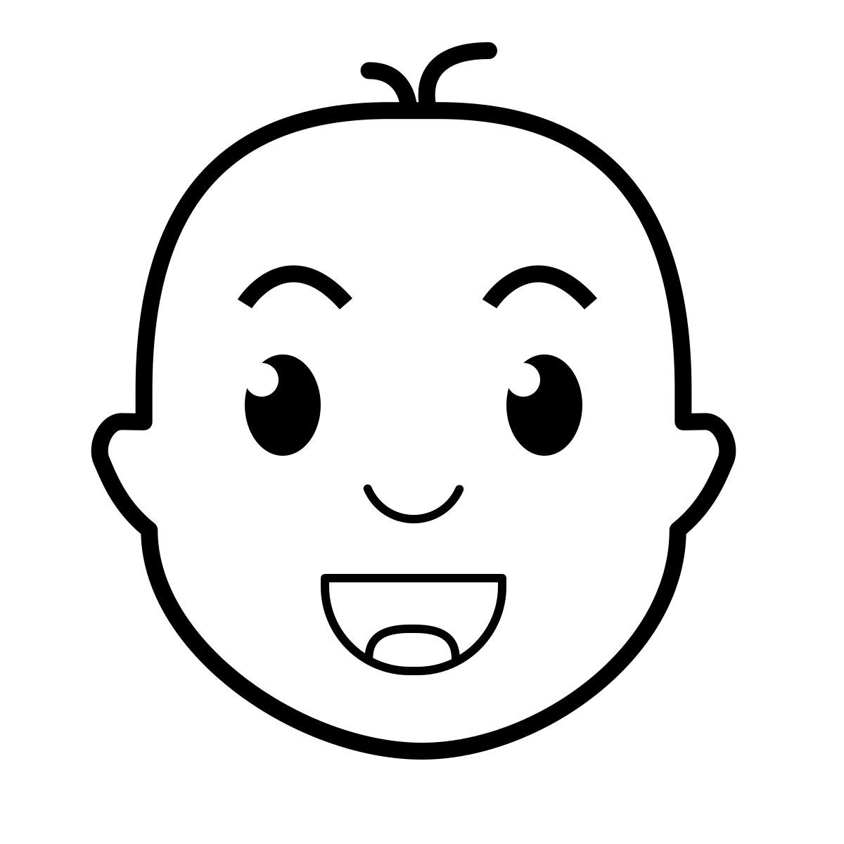 outline hand drawn style 宝宝的房间 icon