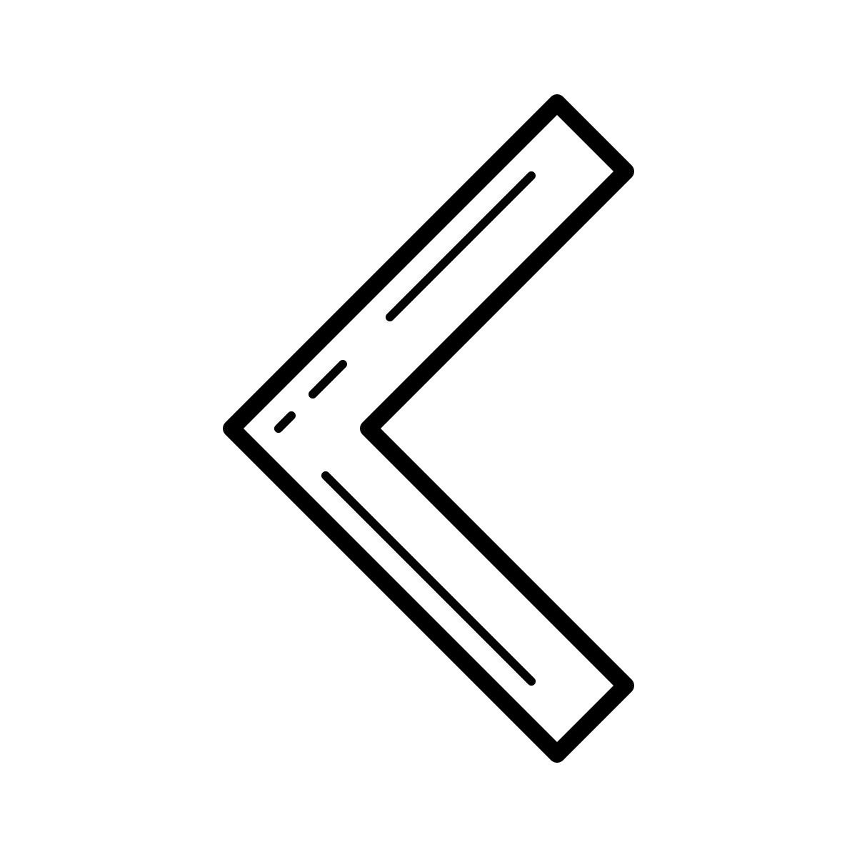 outline hand drawn style atrás icon