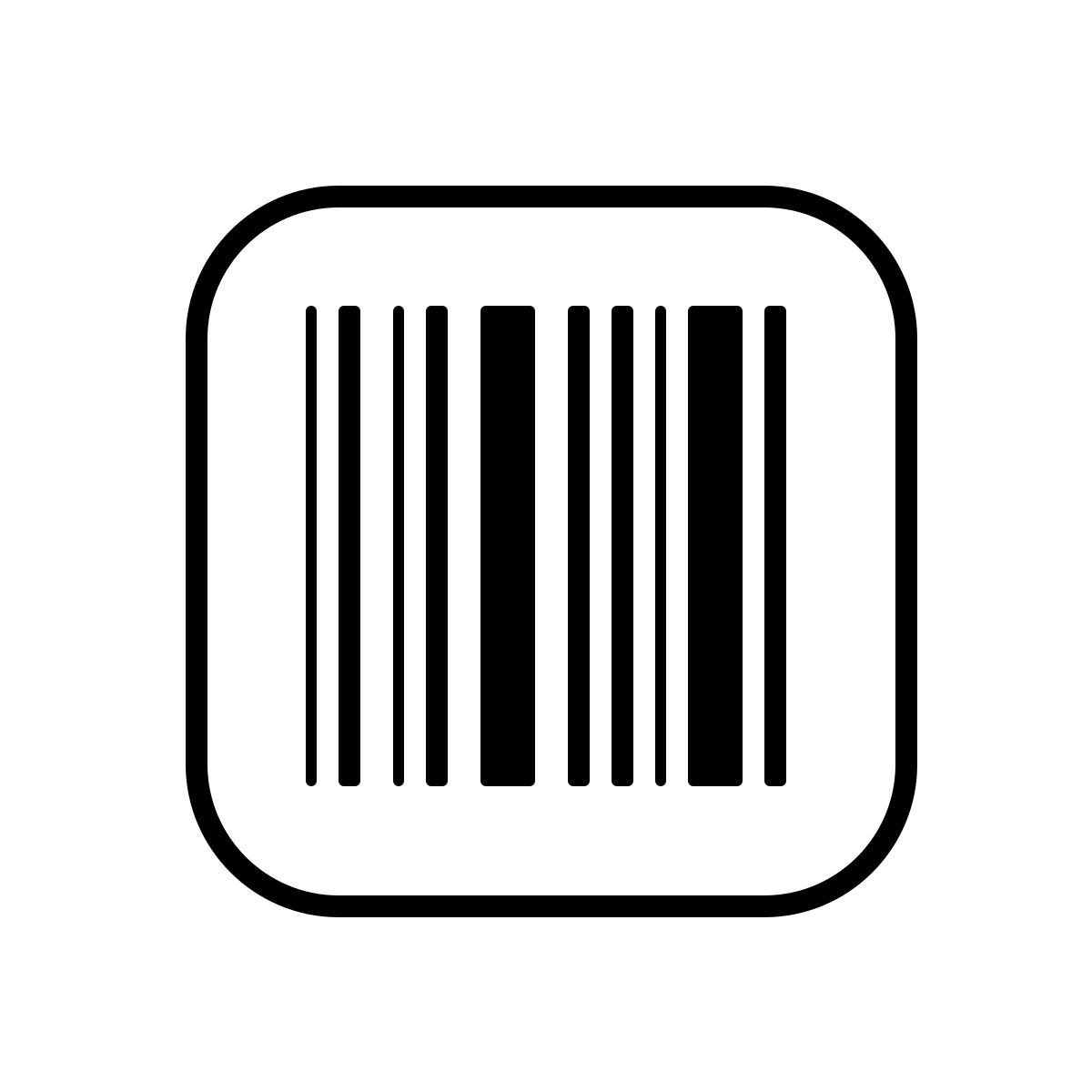 outline hand drawn style strichcode icon