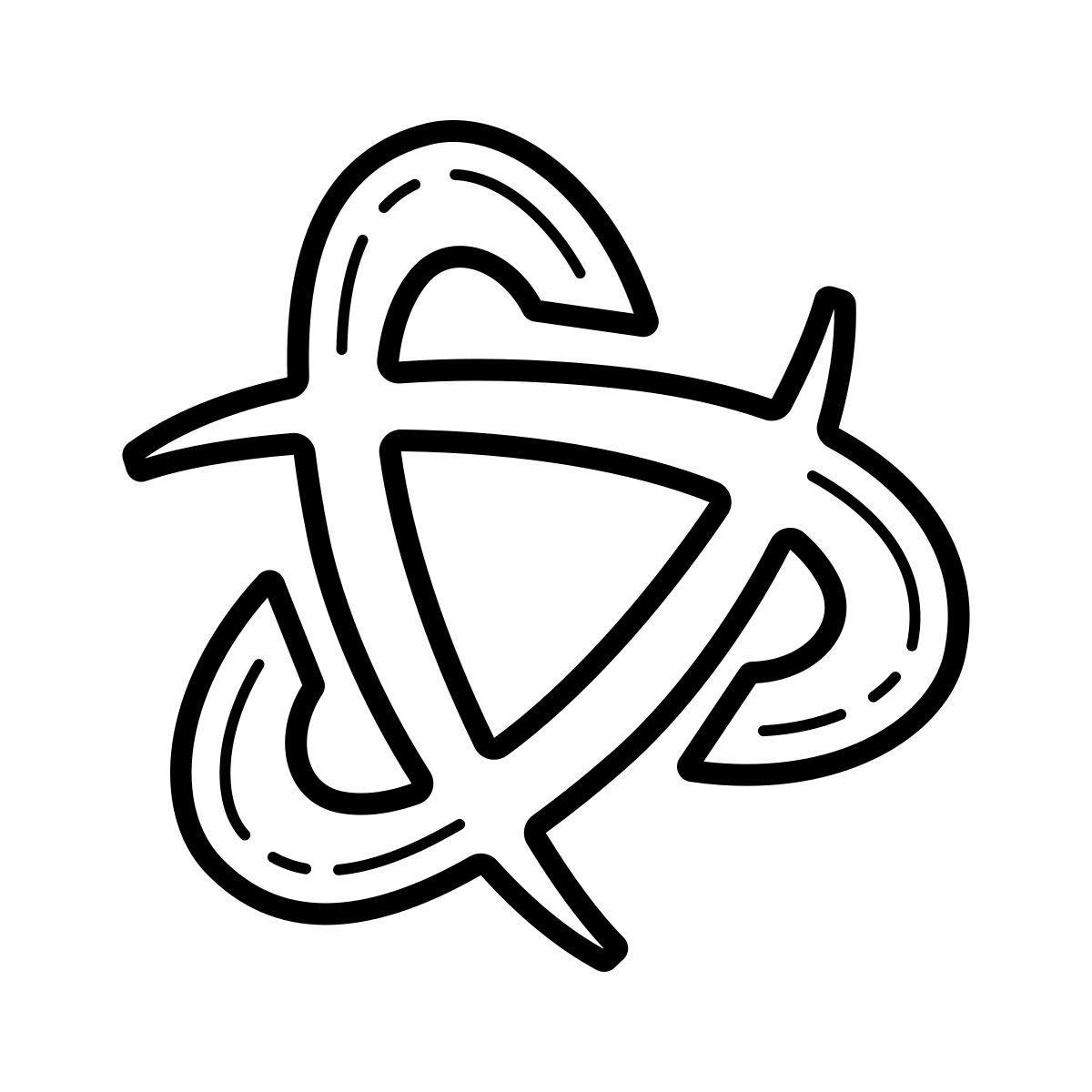 icône battle net outline hand drawn style