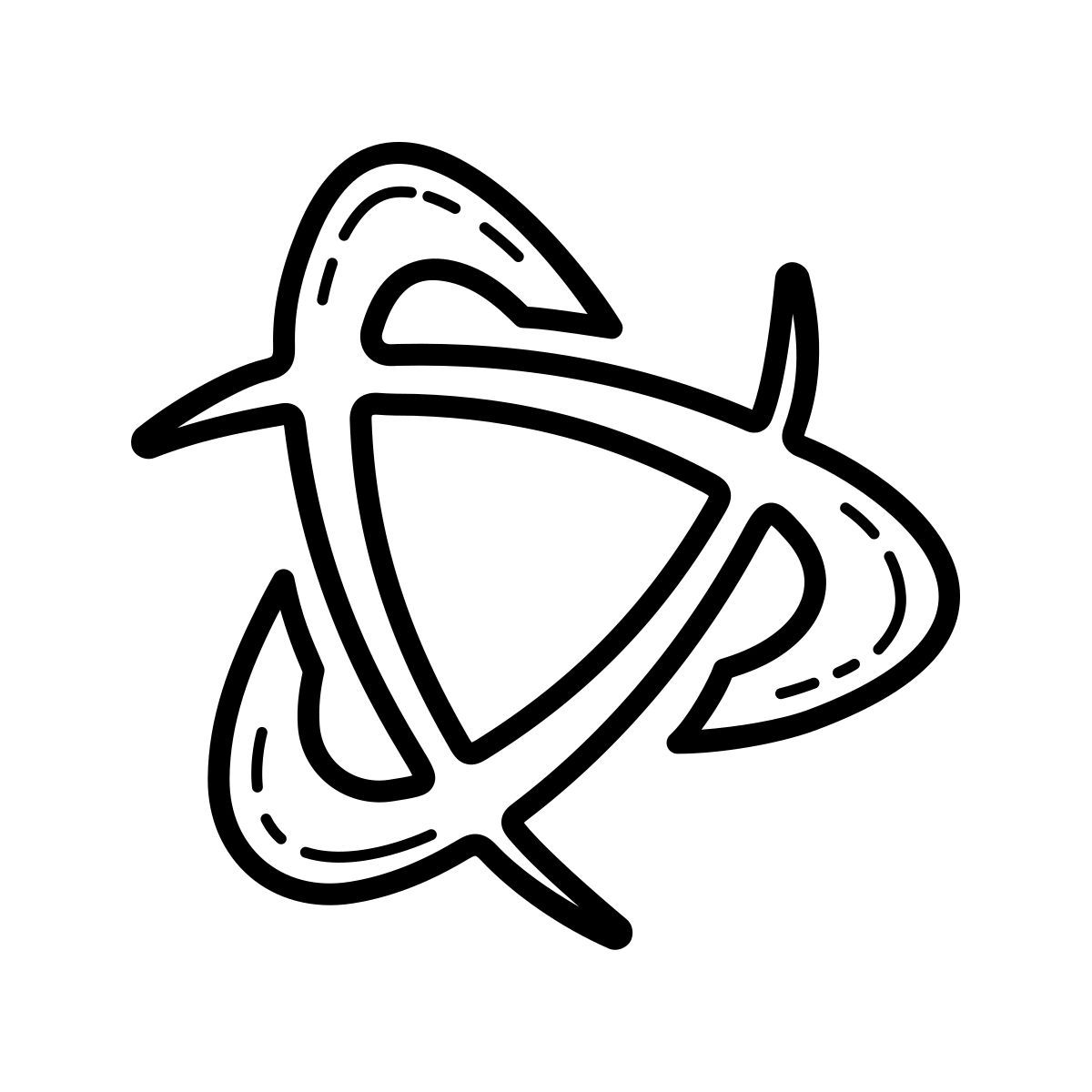 icône battle net outline hand drawn style