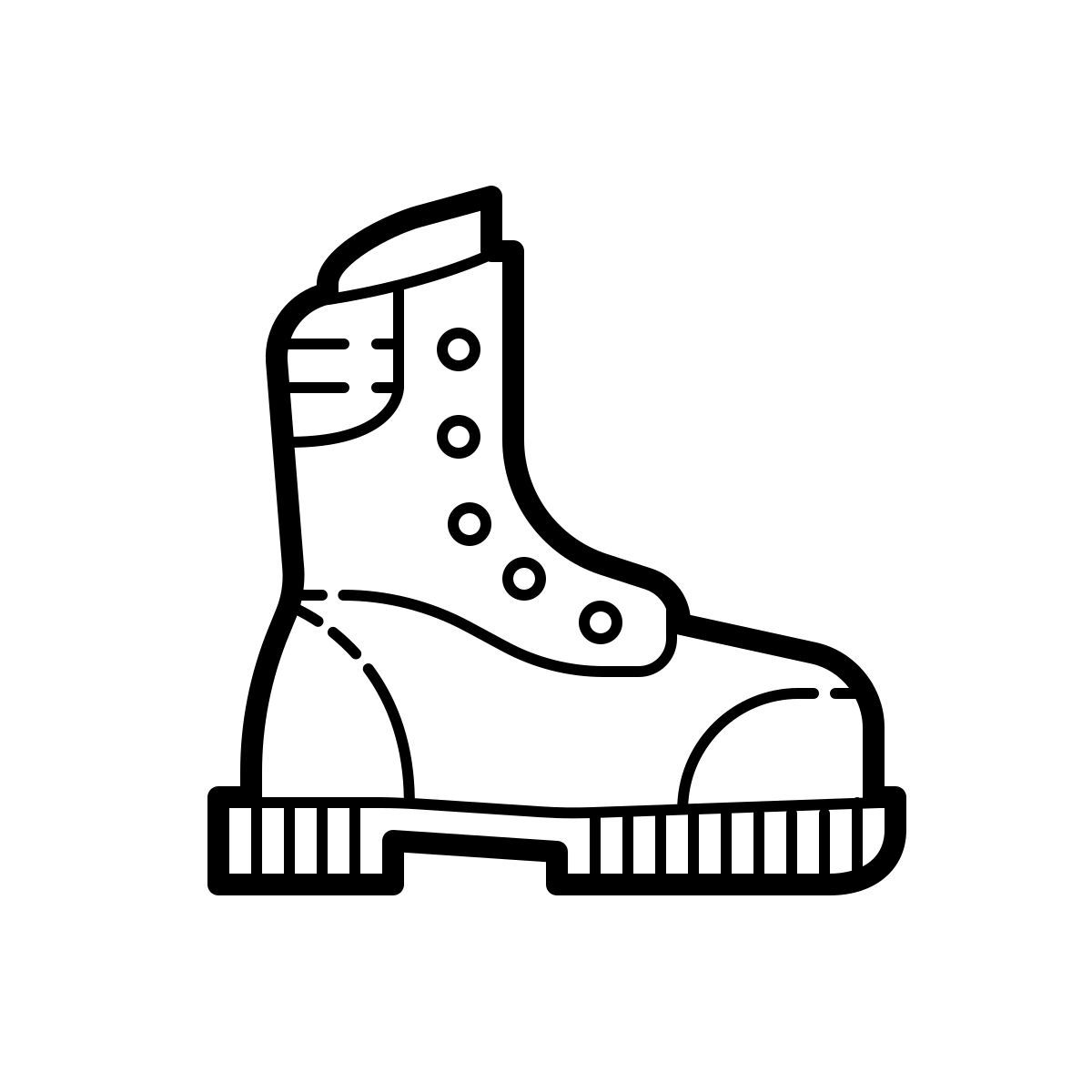 outline hand drawn style botas icon