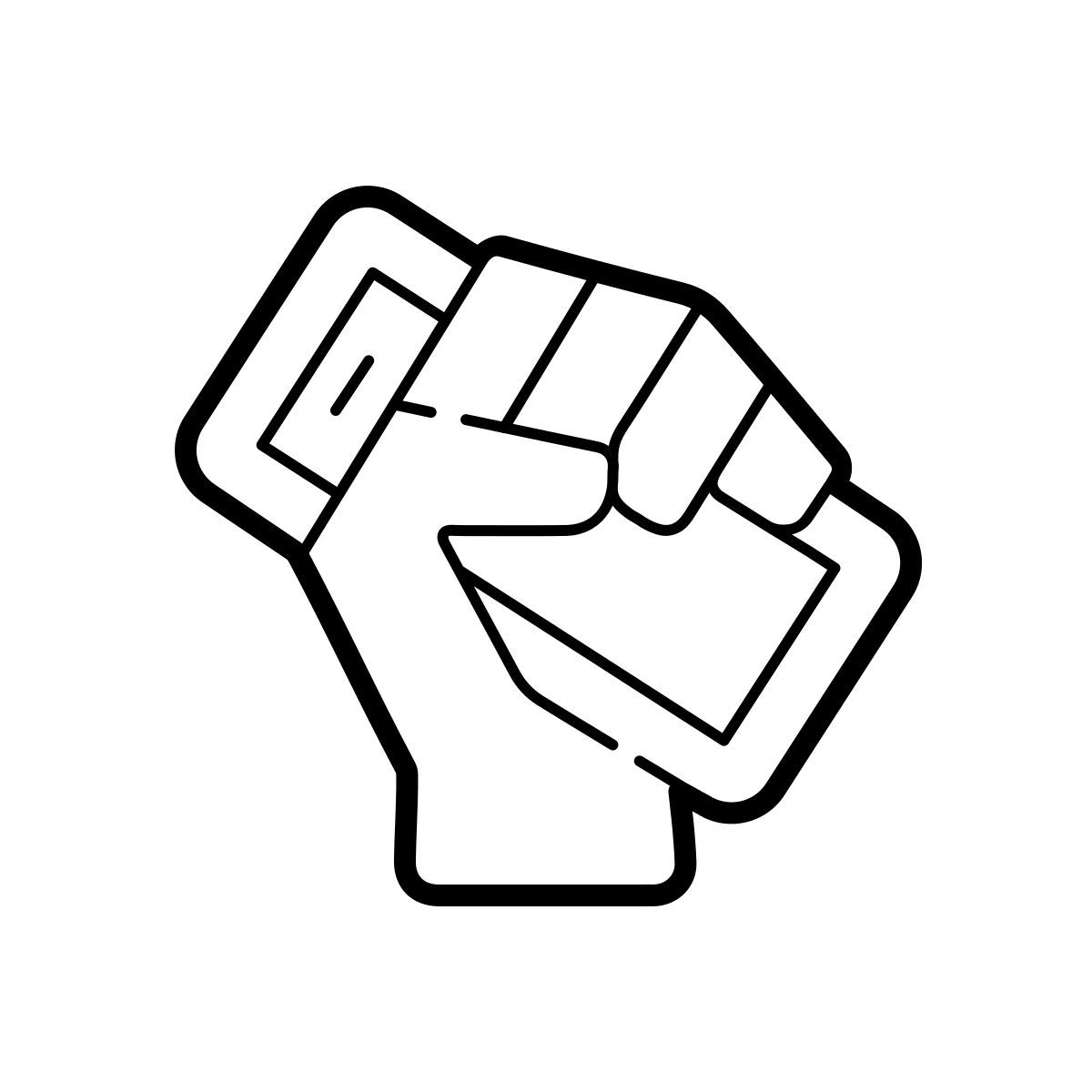 outline hand drawn style revolución del jefe icon