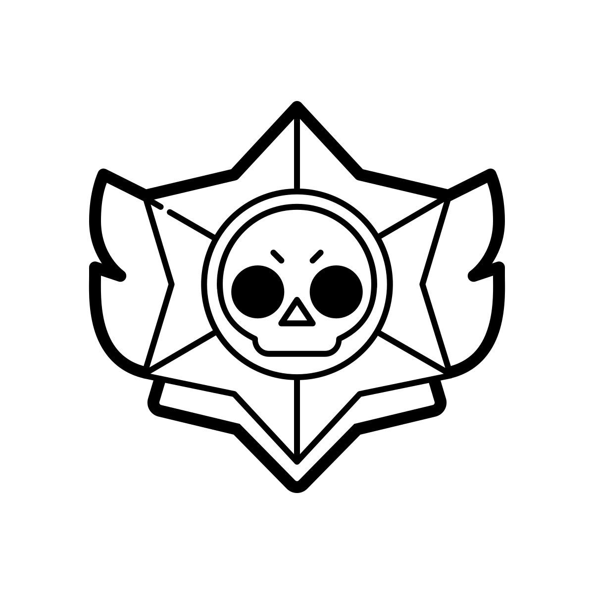 outline hand drawn style brawl stars icon