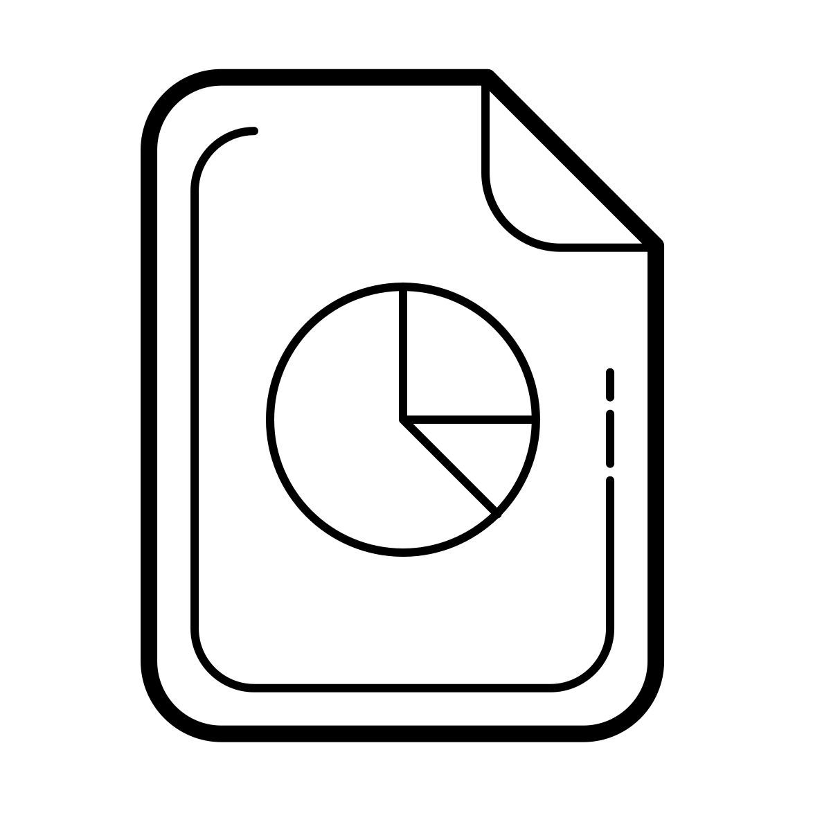 outline hand drawn style 业务报告 icon