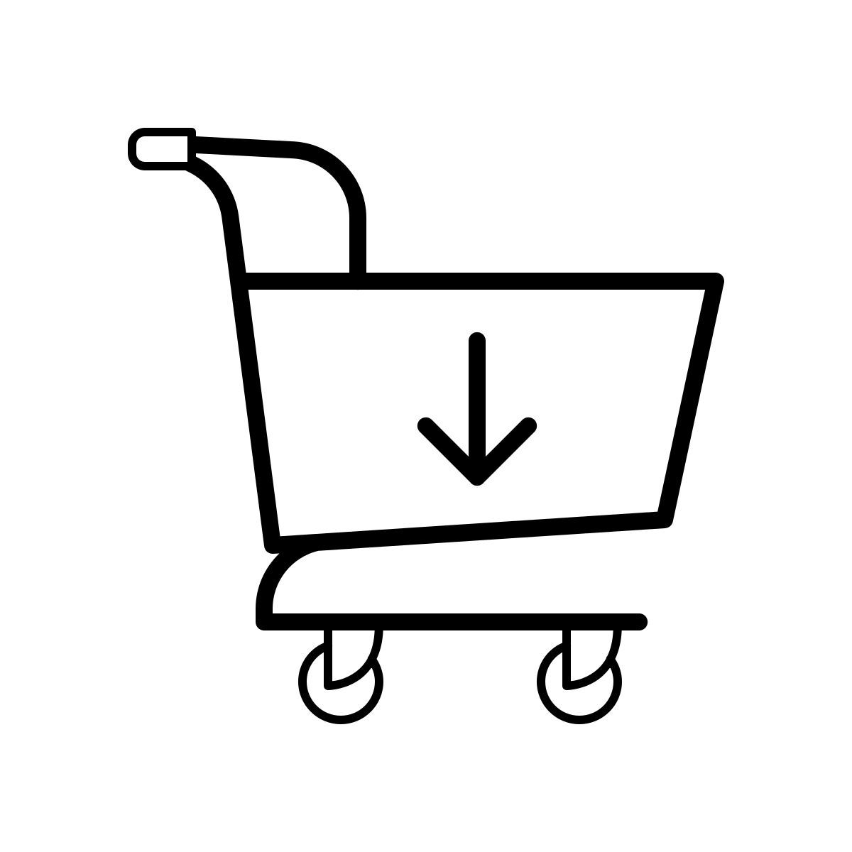 outline hand drawn style acquistare icon