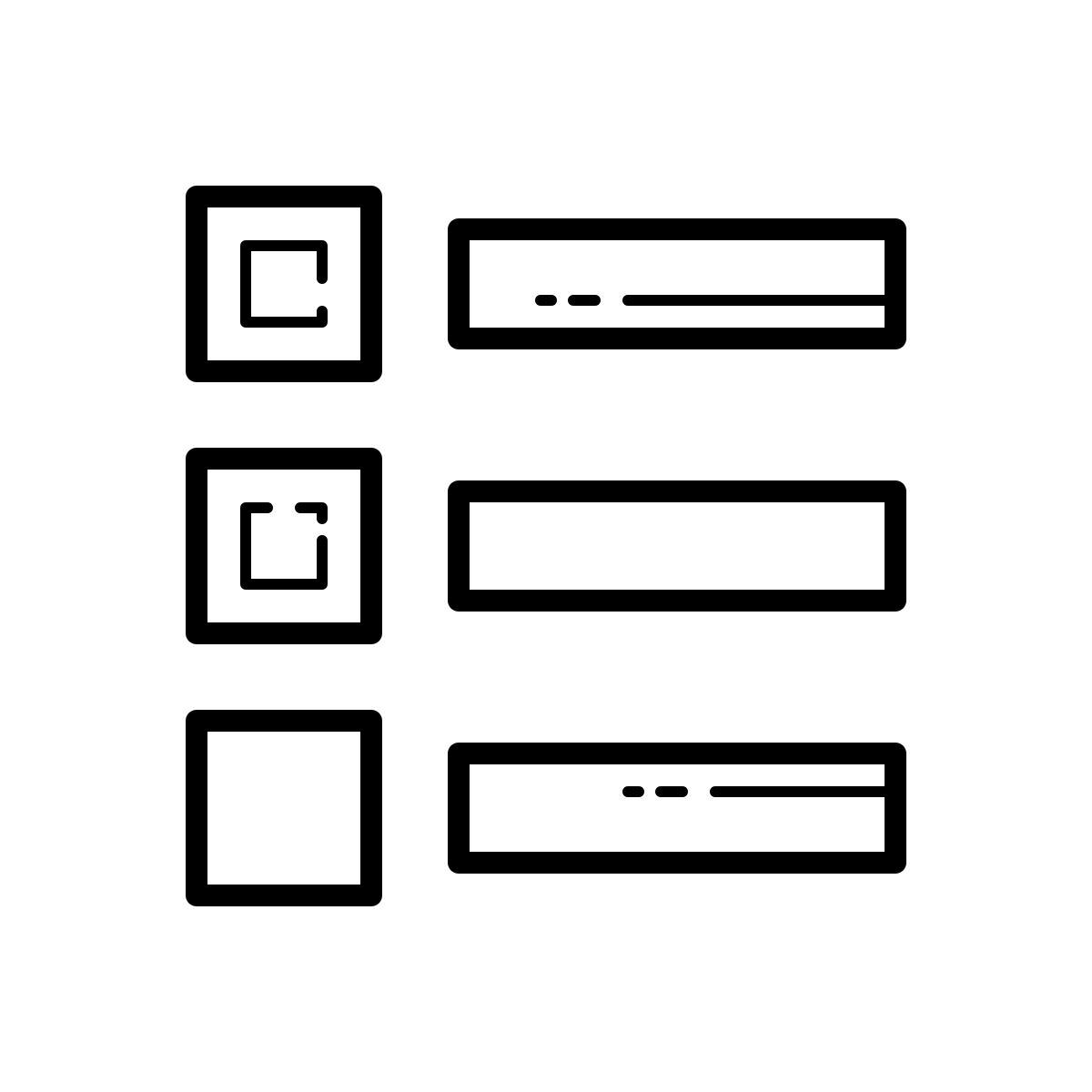 outline hand drawn style checklist icon