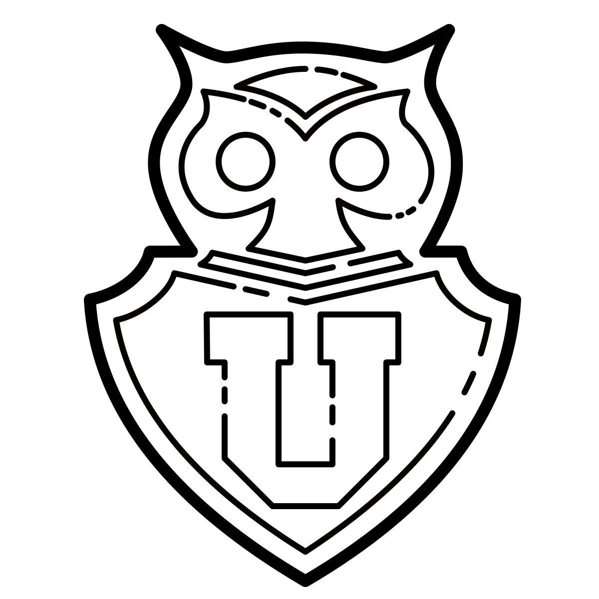outline hand drawn style universidad de chile icon