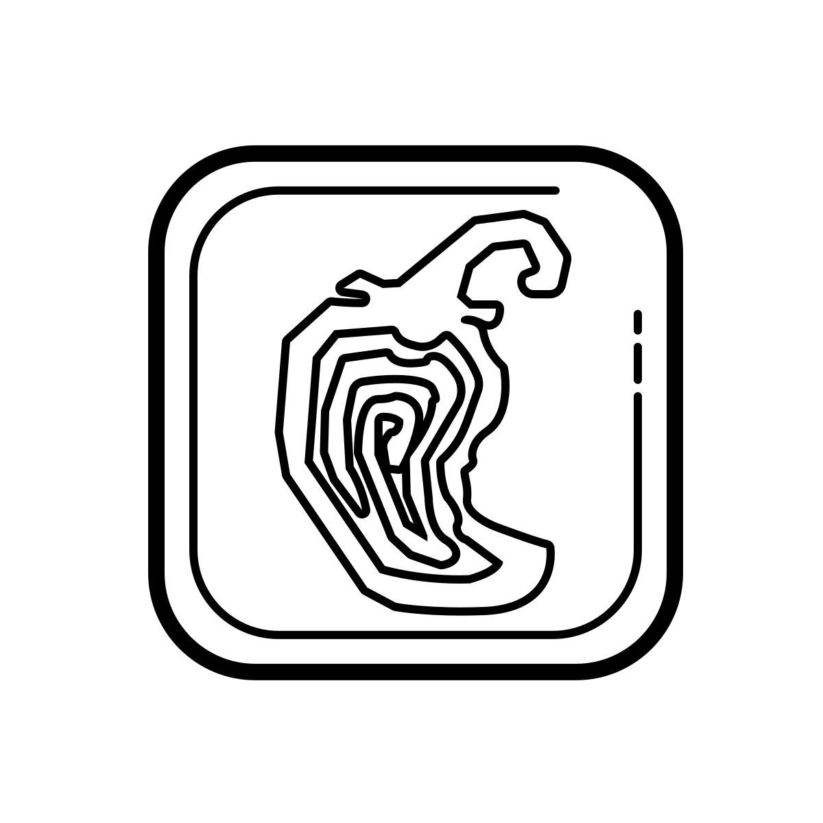 outline hand drawn style 墨西哥辣椒 icon