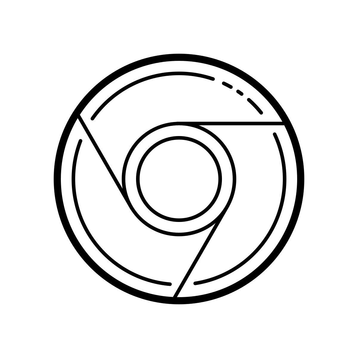 outline hand drawn style 크롬 icon