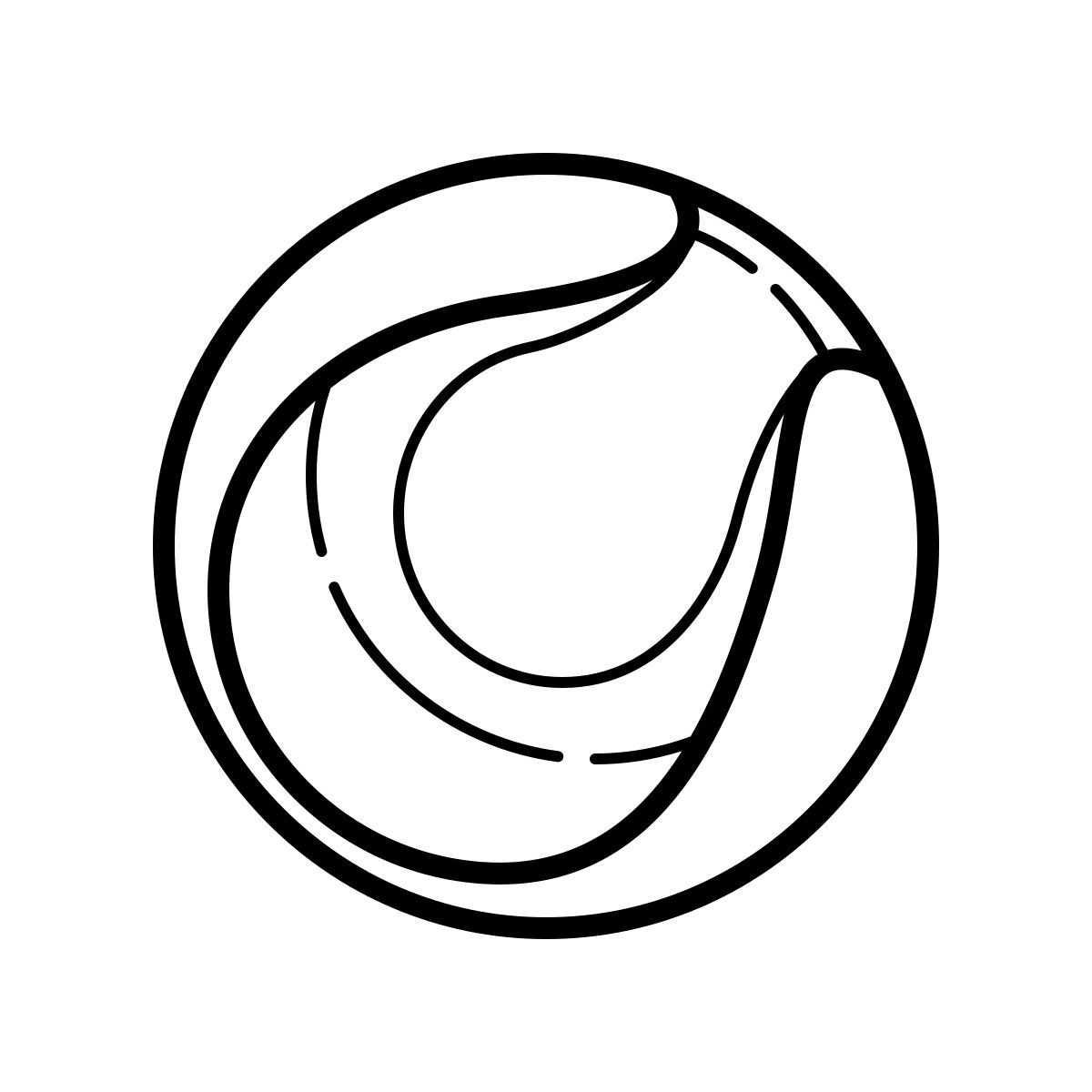 outline hand drawn style 4d影院 icon