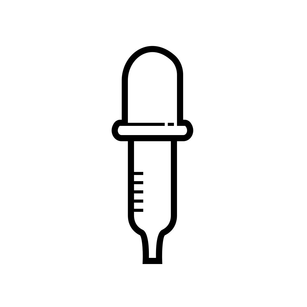 outline hand drawn style cuentagotas de color icon