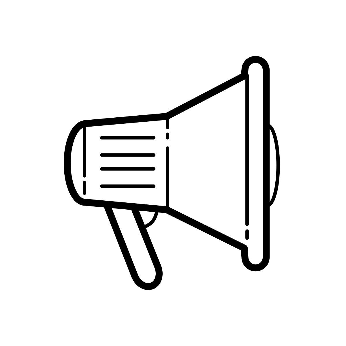 outline hand drawn style werbung icon