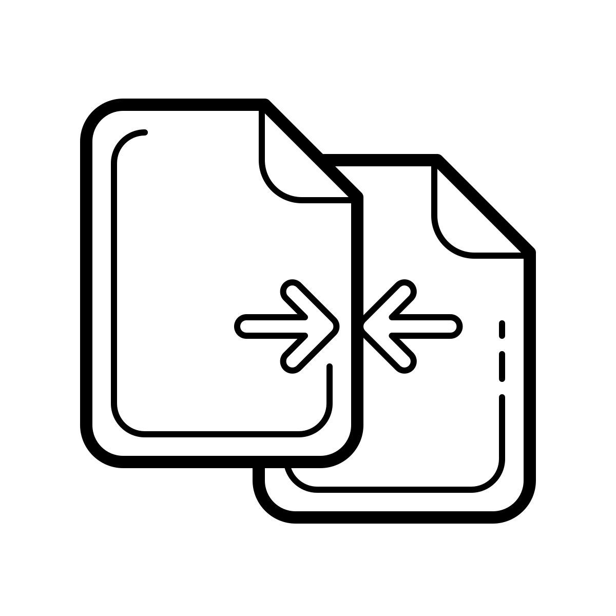 outline hand drawn style comparar icon