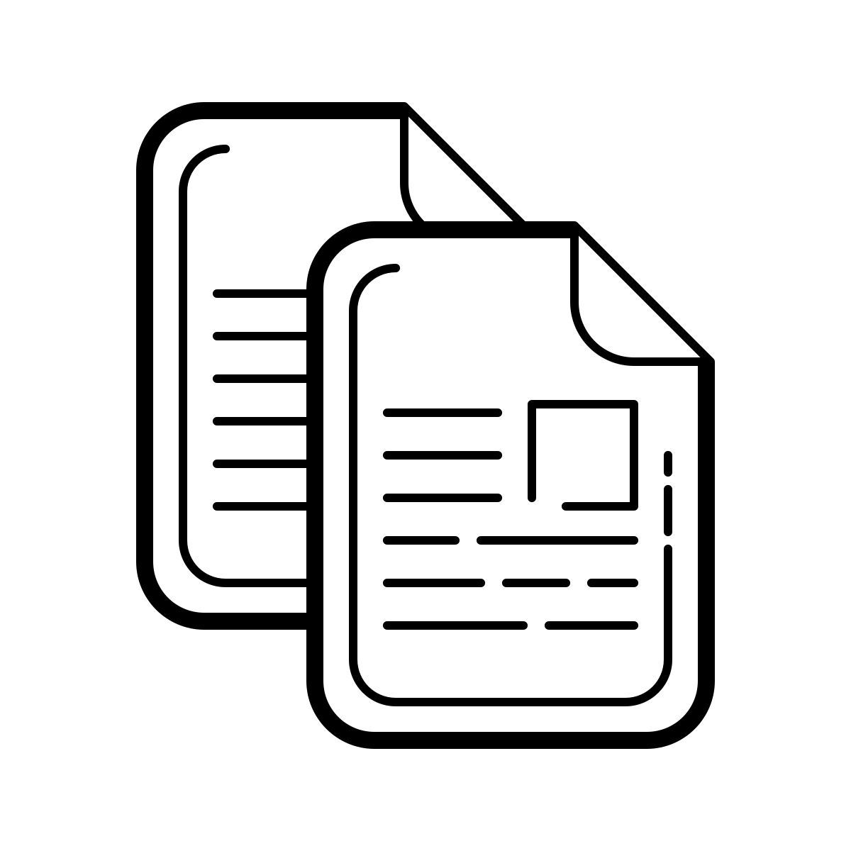 outline hand drawn style copy icon