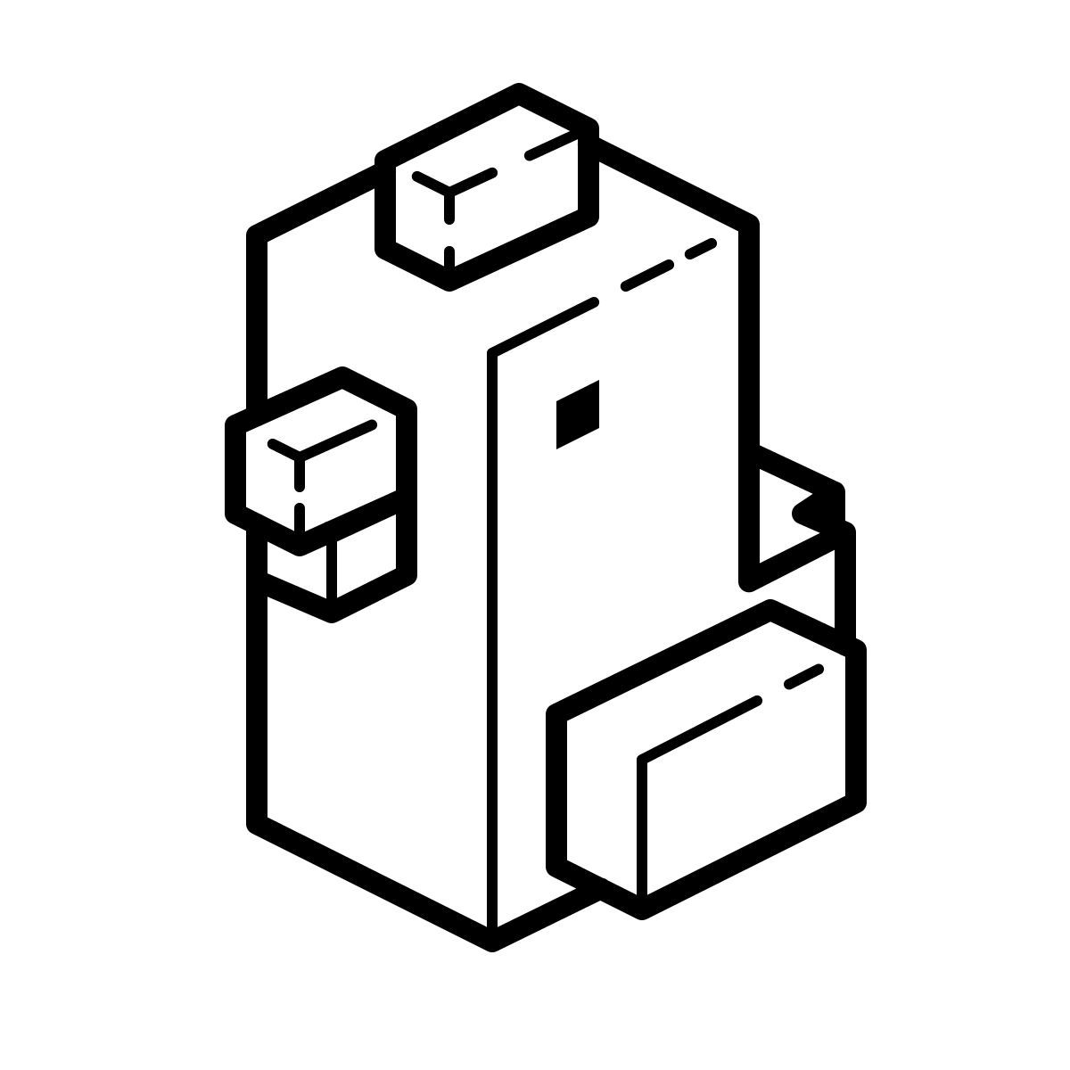 outline hand drawn style 교차로 로고 icon