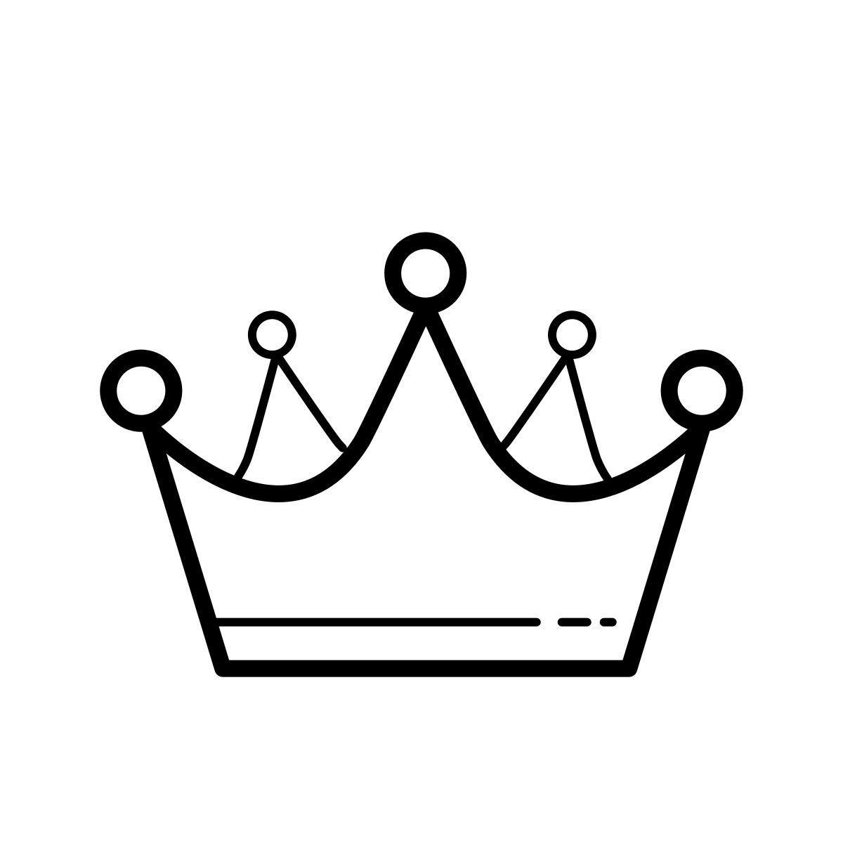 outline hand drawn style corona icon