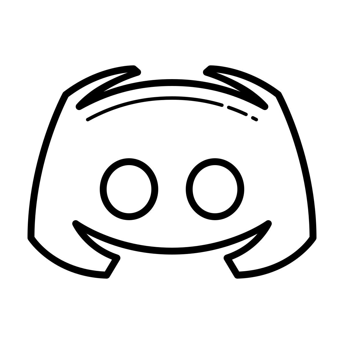 outline hand drawn style discord icon