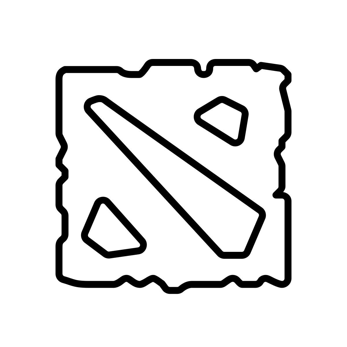 outline hand drawn style dota icon