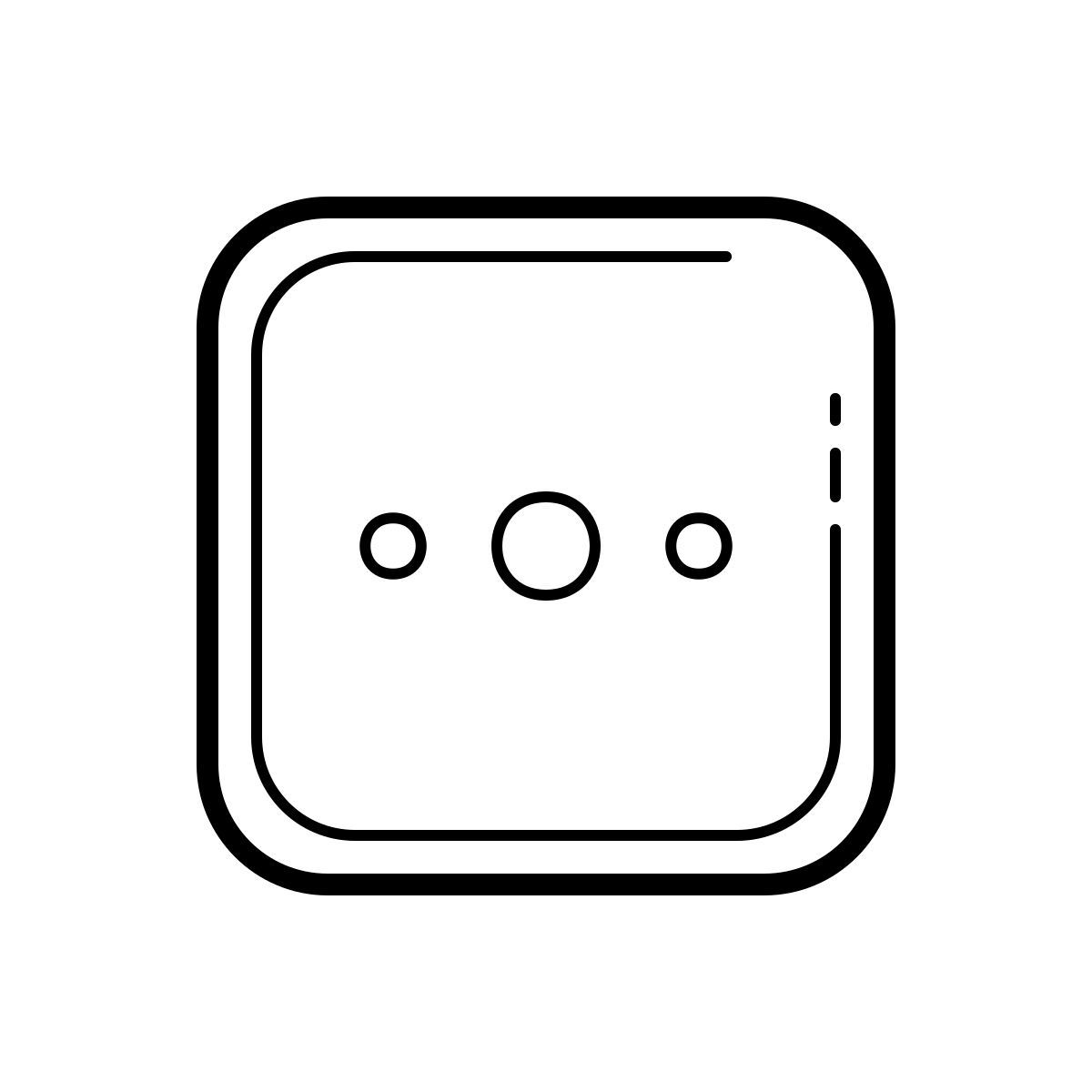 outline hand drawn style chargement de points icon