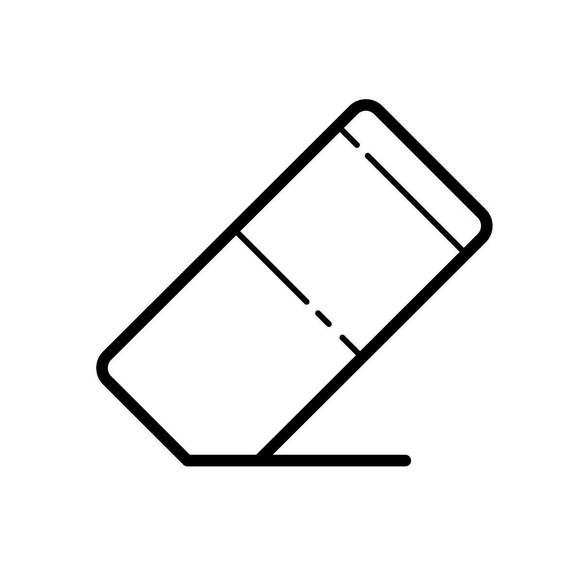 outline hand drawn style erase icon