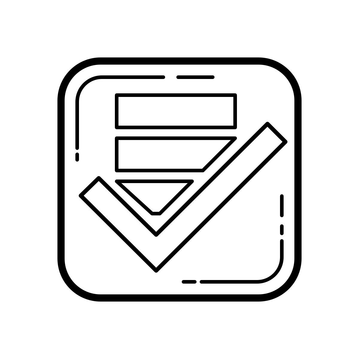 outline hand drawn style ejemplificar icon