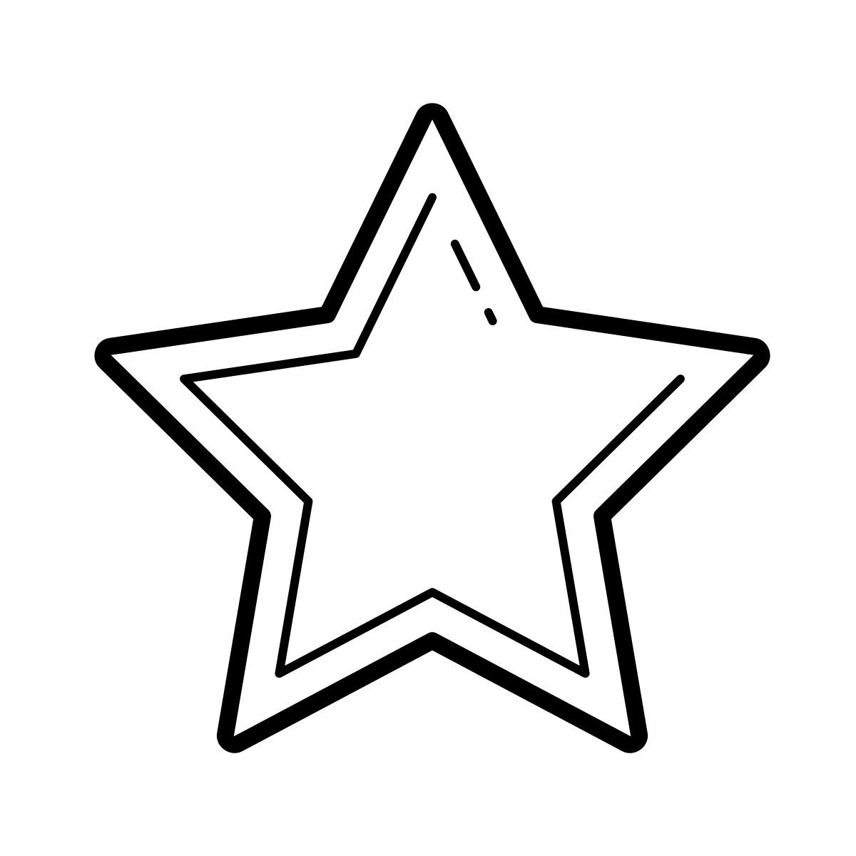 outline hand drawn style 채워진 스타 icon