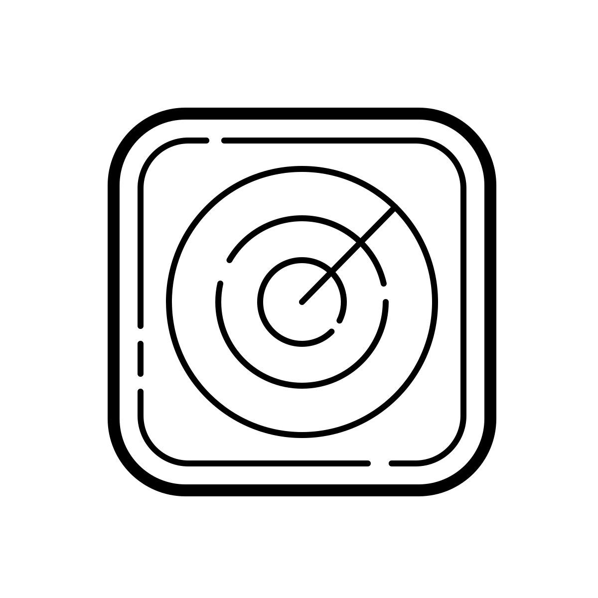 outline hand drawn style 找我的手机 icon