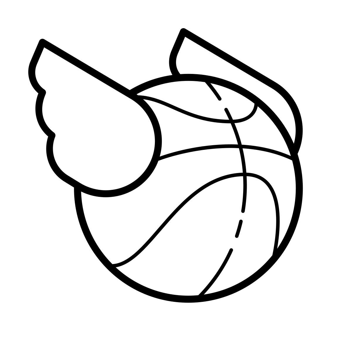 outline hand drawn style afundanço icon