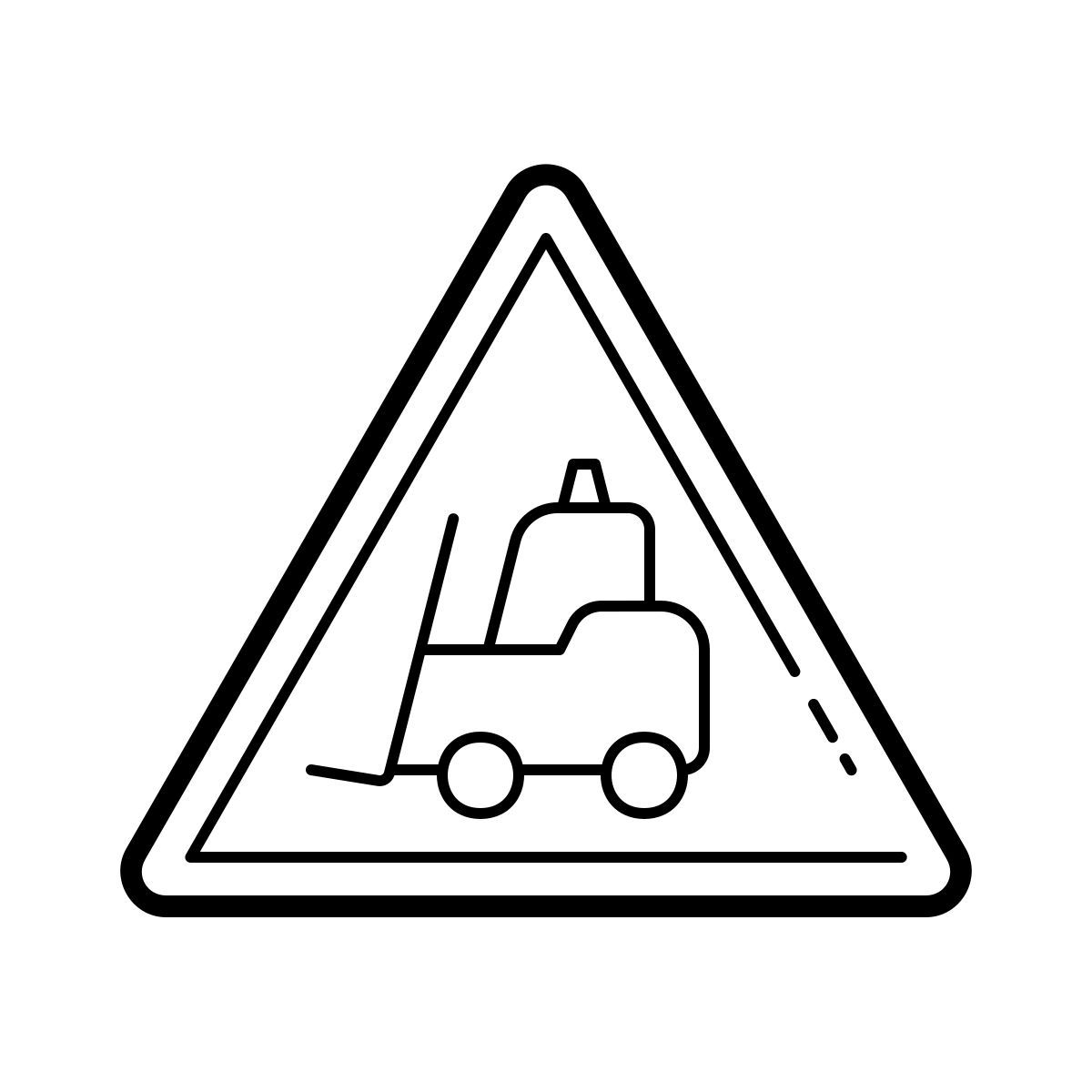 outline hand drawn style carrelli elevatori icon