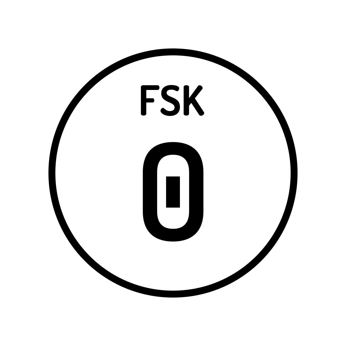 outline hand drawn style fsk 0 icon