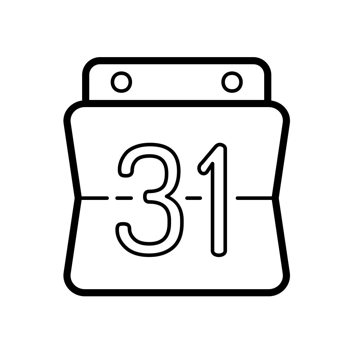 outline hand drawn style calendario de google icon