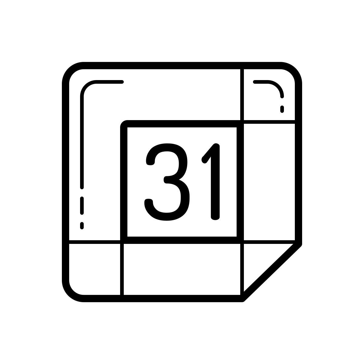 outline hand drawn style calendario de google icon