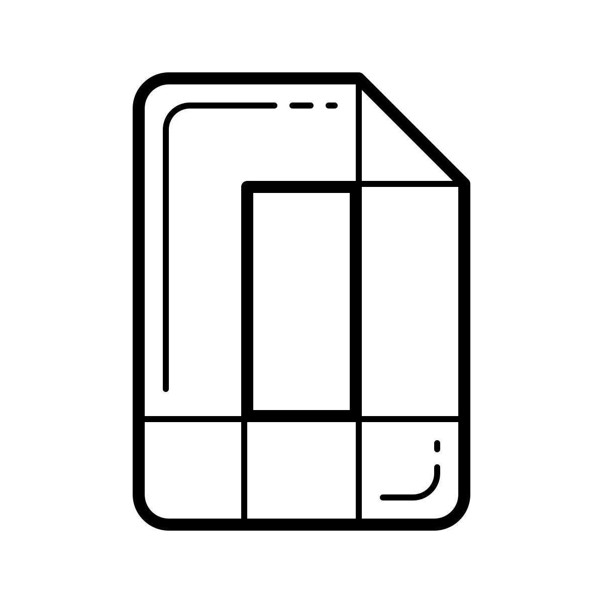 outline hand drawn style 谷歌文档 icon