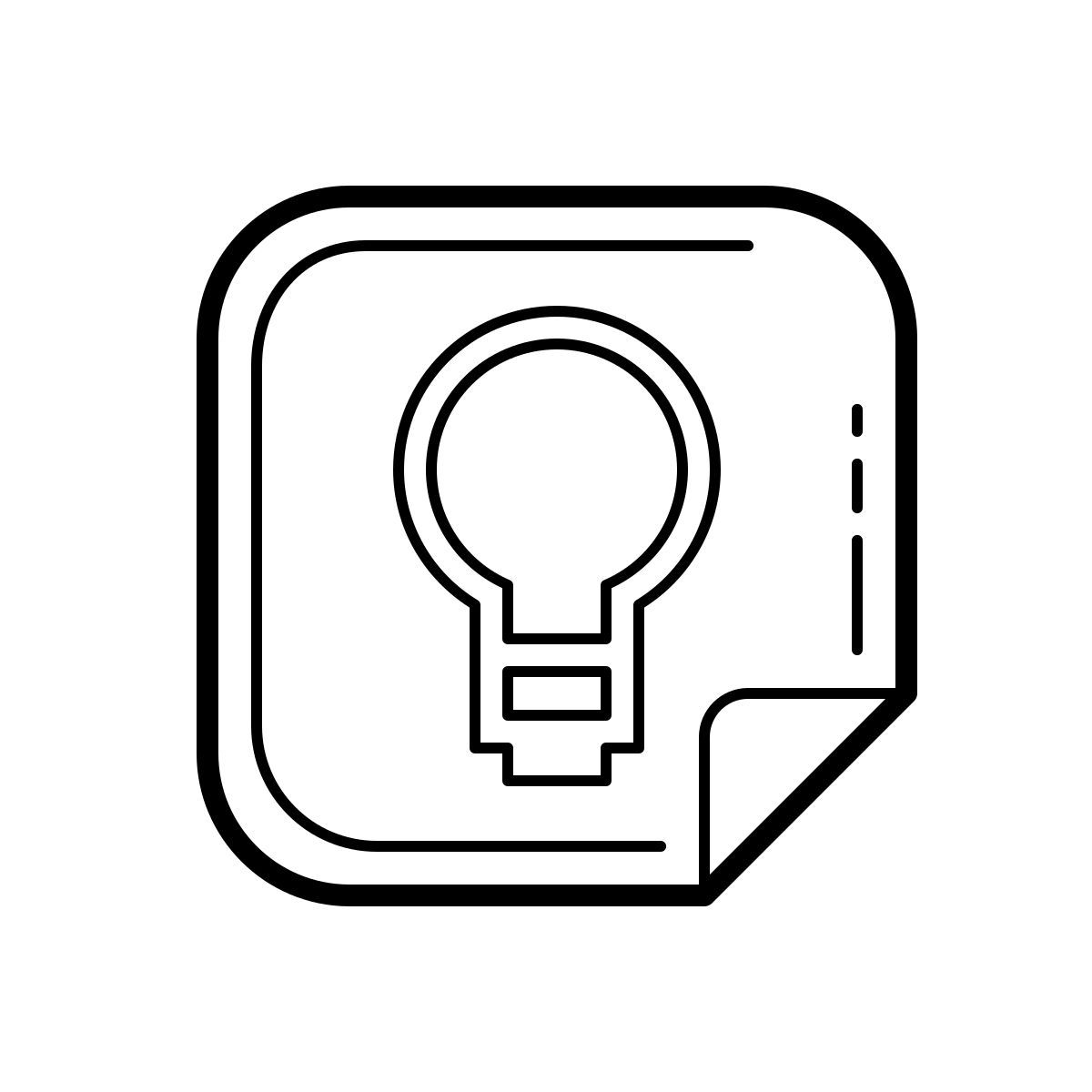 outline hand drawn style google keep icon