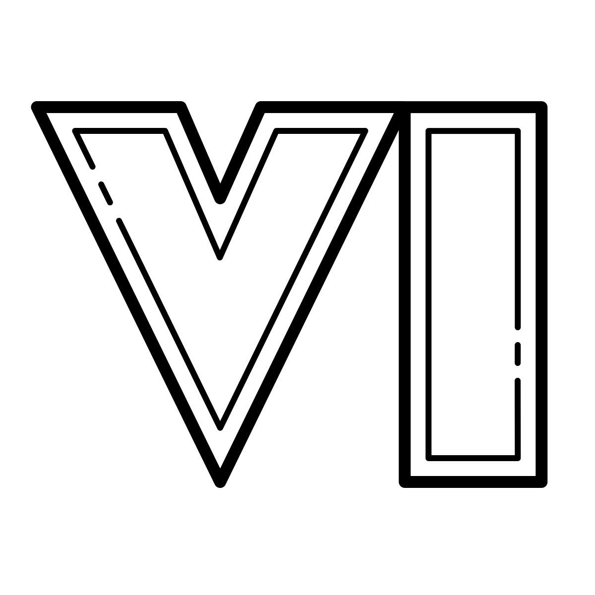 icona grand theft auto vi outline hand drawn stile