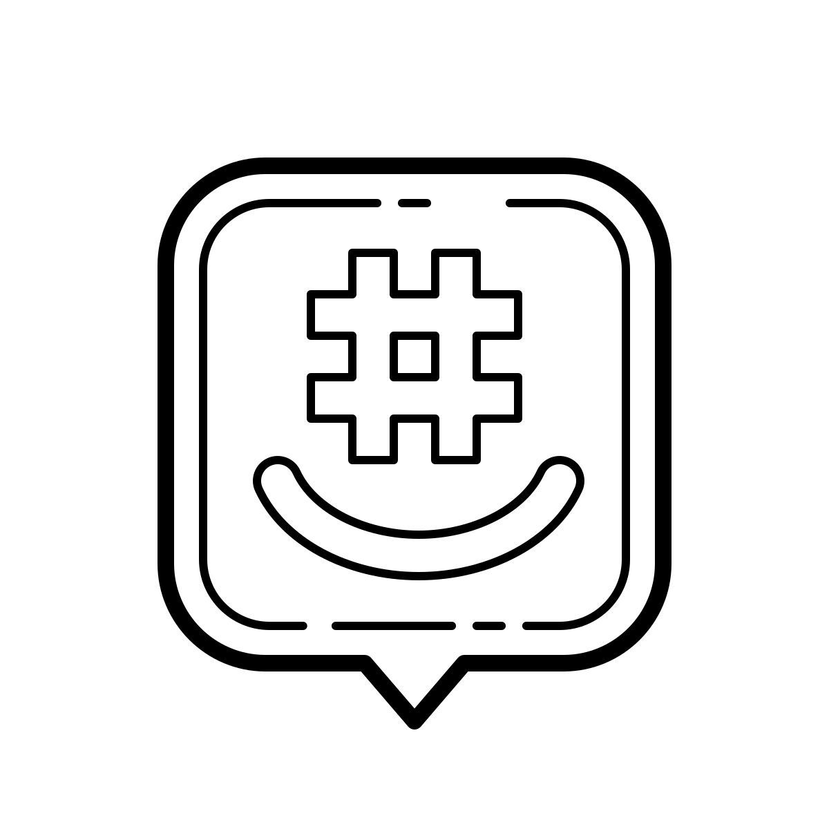 outline hand drawn style groupme icon