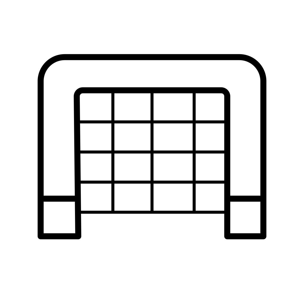 outline hand drawn style 하키 게이트 icon