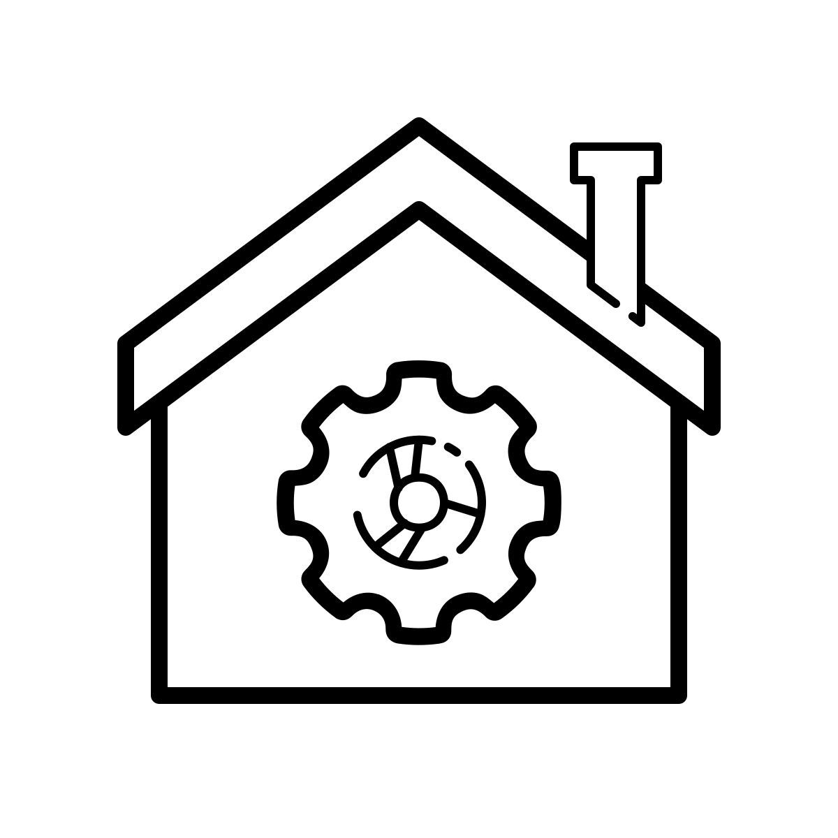 outline hand drawn style home automation icon