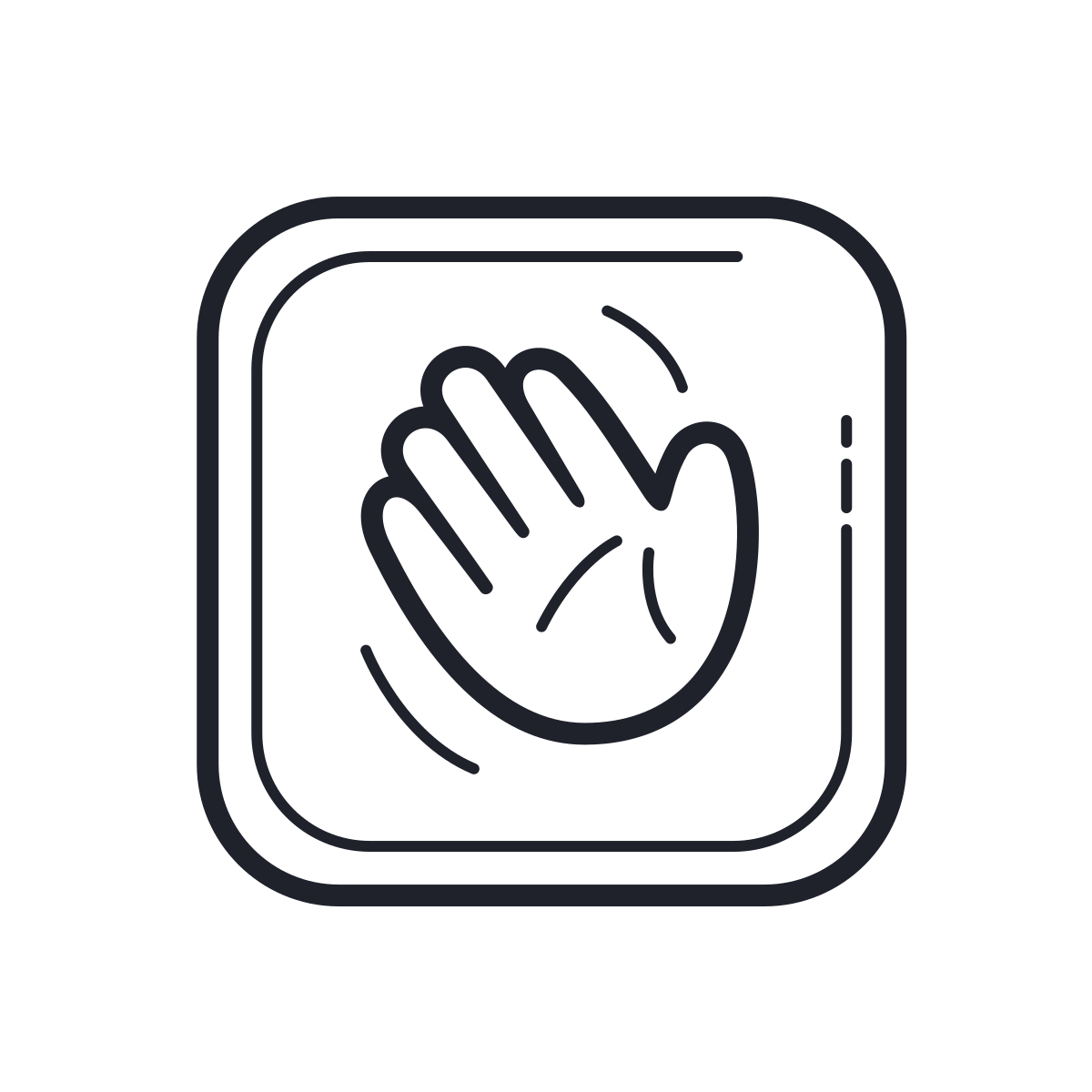 outline hand drawn style houseparty  v2 icon